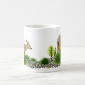 草の中の子鹿 コーヒーマグカップ (中央)
