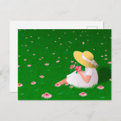 草の中の少女 ポストカード (正面/裏面)