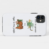 草の中の猫はジャングルの虎 Case-Mate iPhoneケース (裏面(横))