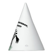 草の中の白黒ゼブラ パーティーハット (右)