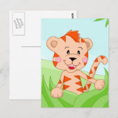 草の中の虎 ポストカード (正面/裏面)