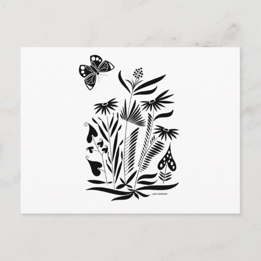 草の中の蝶 ポストカード (正面)