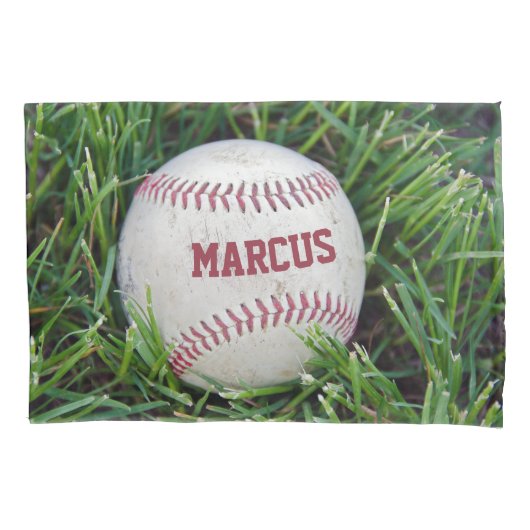 草の中の野球の名前 枕カバー (正面左)
