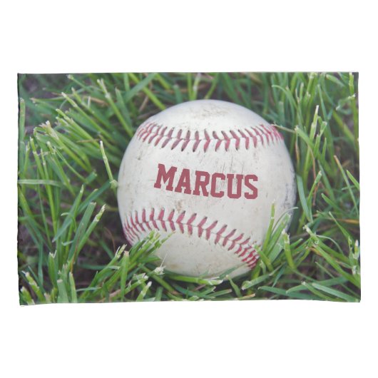 草の中の野球の名前 枕カバー (正面右)