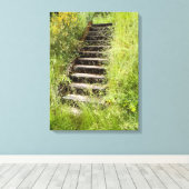 草の中の階段 キャンバスプリント (インサイチュ (ウッドフロア))
