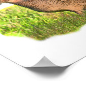 草の中の雌キジ ポスター (角)