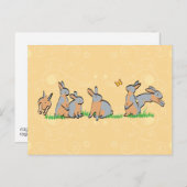 草の中の青いタン ポストカード (正面/裏面)