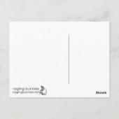 草の中の青いタン ポストカード (裏面)