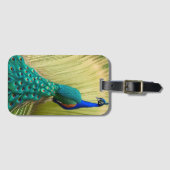 草の中の青い孔雀 ラゲッジタグ (正面横)