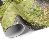 草の中を青い舌のトカゲが這っている ラッピングペーパー (ロールコーナー)