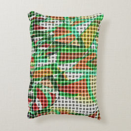 草の写真の上に編まれたバスケットのように見える アクセントクッション