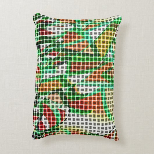 草の写真の上に編まれたバスケットのように見える アクセントクッション (裏面(縦))