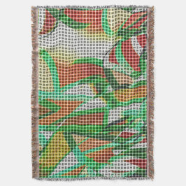 草の写真の上に編まれたバスケットのように見える スローブランケット