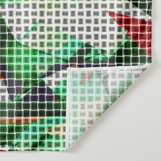 草の写真の上に編まれたバスケットのように見える タペストリー (詳細)