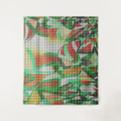 草の写真の上に編まれたバスケットのように見える タペストリー (正面)