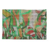 草の写真の上に編まれたバスケットのように見える 枕カバー (裏面-左)