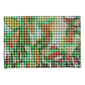 草の写真の上に編まれたバスケットのように見える 枕カバー (正面右)