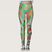 草の写真の上の編み籠に似ている レギンス (正面)