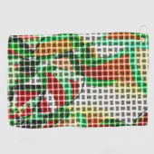 草の写真の編み籠に似ている ゴルフタオル (横)