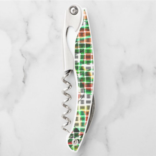 草の写真の編み籠に似ている ソムリエナイフ (正面)