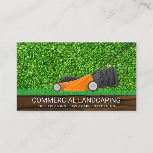 草の刈り取り |ローンモア 名刺 (正面)