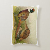 草の原の中のリングや輪の首飾りキジ アクセントクッション (裏面(縦))