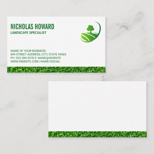 草の原の木 名刺 (正面/裏面)