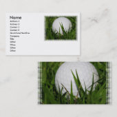草の名刺のゴルフ・ボール 名刺 (正面/裏面)