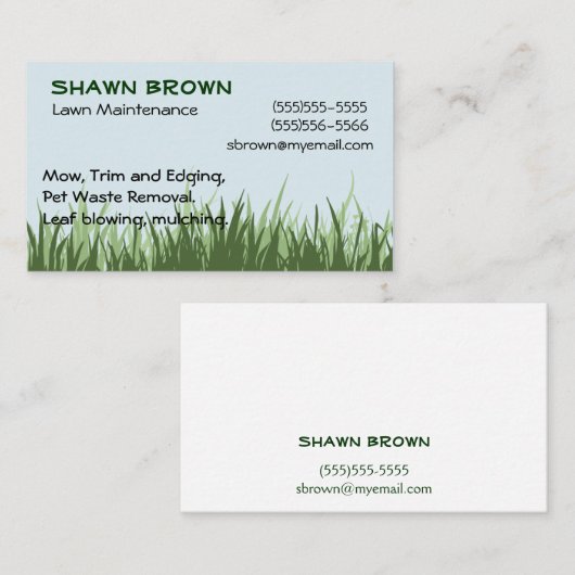 草の名刺 名刺 (正面/裏面)