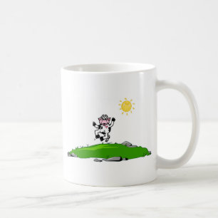 草の喜び牛のための跳躍 コーヒーマグカップ