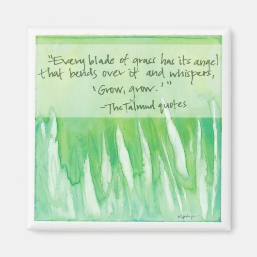 草の四角い磁石の刃ごと マグネット (正面)