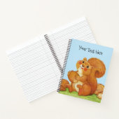 草の実の入ったキュートな赤褐色のリス ノートブック (内部)