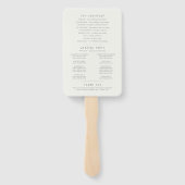 草の実の水の色のスケッチ結婚式プログラム ハンドファン (裏面)