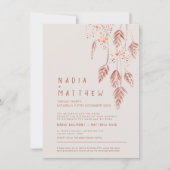 草の実 タン テラクォッタ 水彩写真 招待状 (正面)