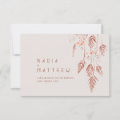 草の実 タン テラコッタ 水彩画アート 出欠カード (正面)