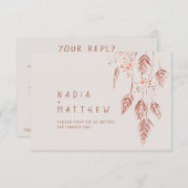 草の実 タン テラコッタ 水彩画アート 出欠カード (正面/裏面)