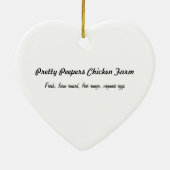 草の小さく赤い雌鶏 セラミックオーナメント (裏面)