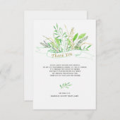 草の悔やみや弔慰のサンキューカード サンキューカード (正面/裏面)