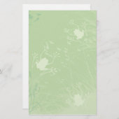 草の文房具のカエル 便箋 (正面/裏面)