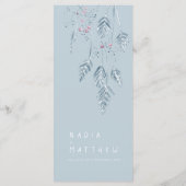 草の果実の水の色の埃の多い青結婚白 メニュー (裏面)