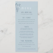 草の果実の水の色ほこりっぽい青結婚のメニュー メニュー (正面)