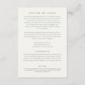 草の果実の水色秋の結婚式詳細 エンクロージャーカード (裏面)