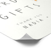 草の果実の秋の結婚式カードとギフトのサイン ポスター (角)