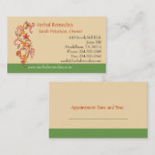 草の治療 予約カード (正面/裏面)