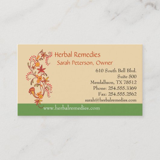 草の治療 予約カード (正面)