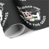 草の牛を噛みおもしろい付ける ラッピングペーパー (ロールコーナー)