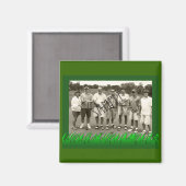 草の生えたゴルフフレーム マグネット (正面/裏面)