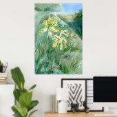 草の生えた土手の上のカウスリップPrimula veris ポスター (ホームオフィス)