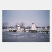 草の生えた島の範囲のライトのラッピング紙 ラッピングペーパーシート (正面2)