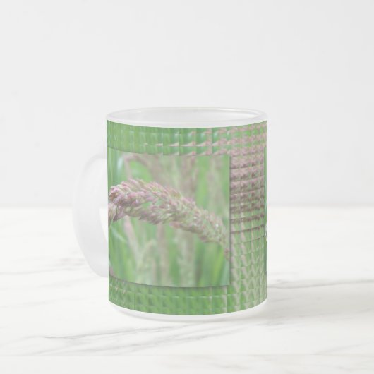 草の生え方 フロストグラスマグカップ (正面左)